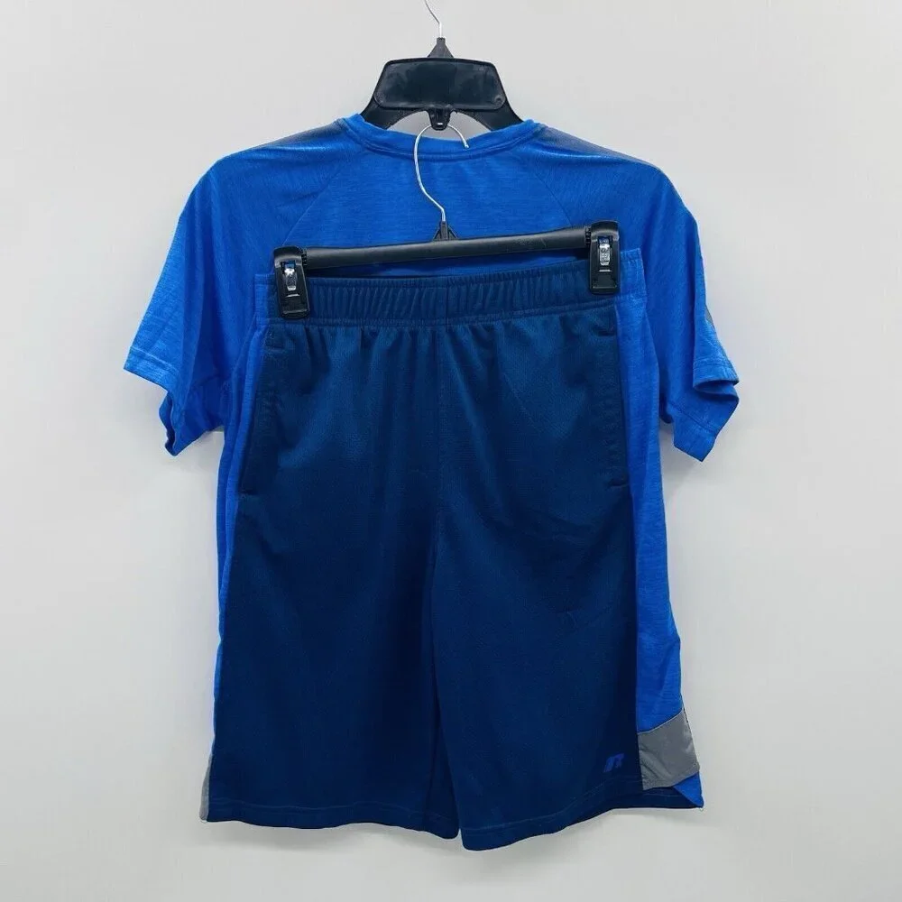 Russell Athletic Youth Boys XL 14/16‎ 2 Piece Dri-Power Shirt & Shorts Set Blue